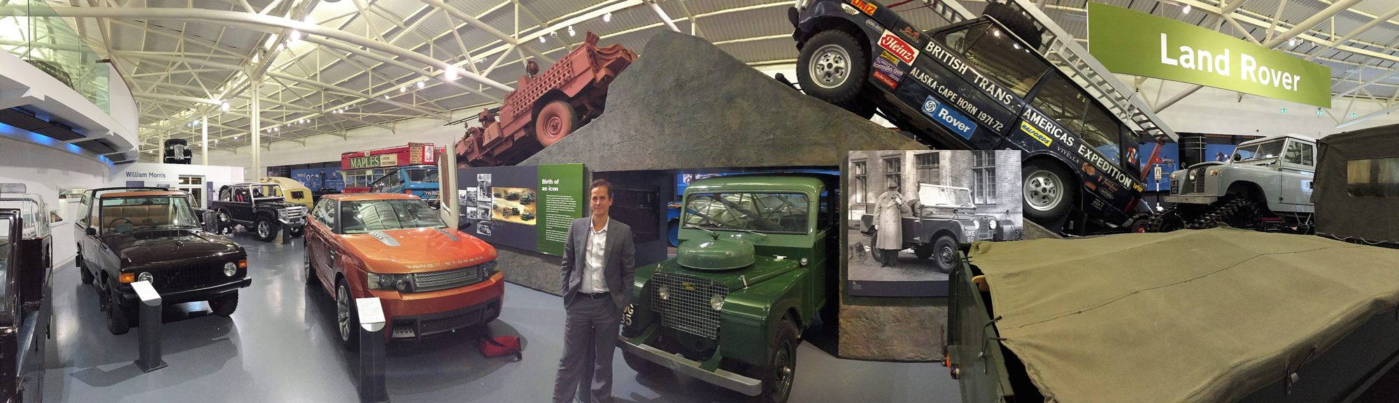 Land Rover heritage showroom
