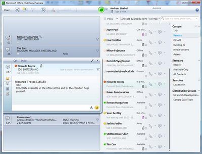 Lync Attendant Console interface