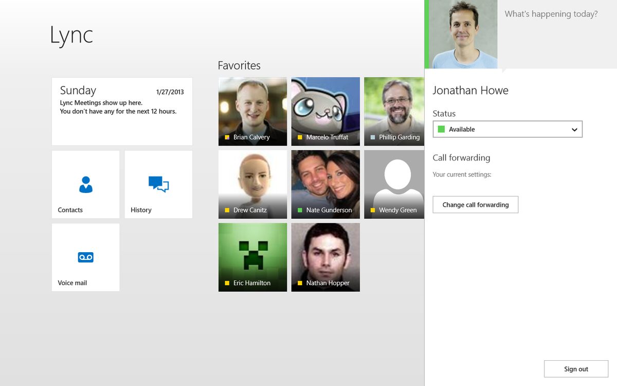 Lync for Windows Store app
